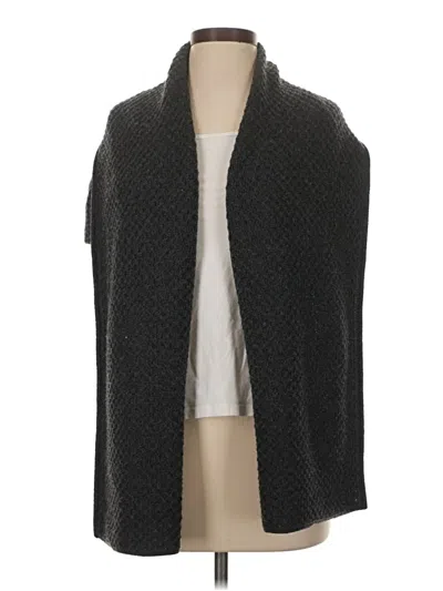 Pre-owned St John Cashmere Cardigan Sweater In Gray