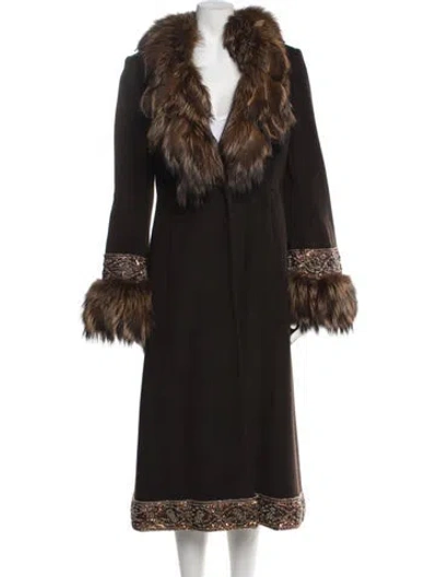 Pre-owned St John Cashmere Coat In Brown