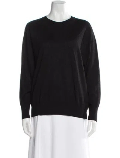 Pre-owned St John Cashmere Crew Neck Sweater In Gray