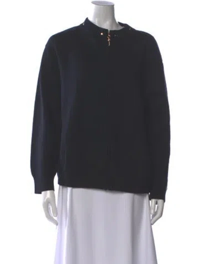 Pre-owned St John Cashmere Crew Neck Sweater In Gray