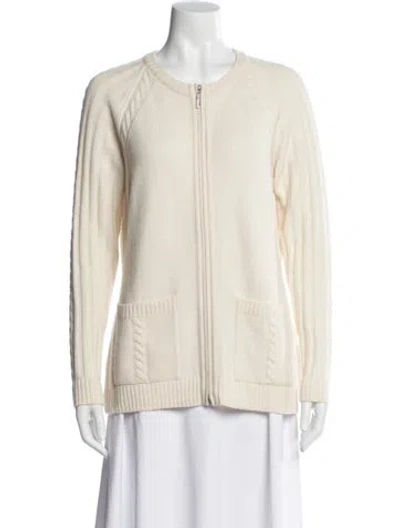 Pre-owned St John Cashmere Evening Jacket In Neutral