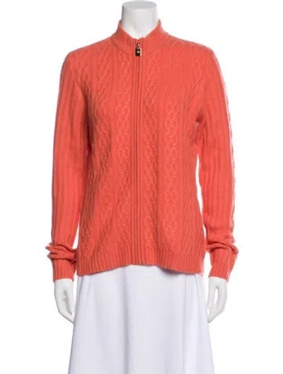 Pre-owned St John Cashmere Jacket In Orange