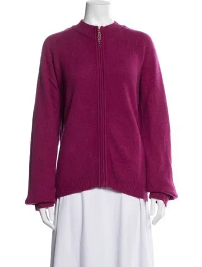 Pre-owned St John Cashmere Jacket In Purple