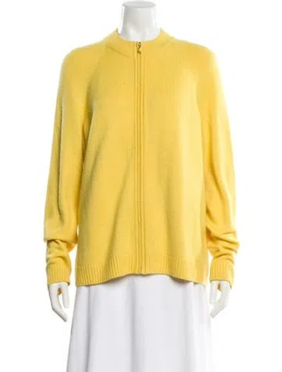Pre-owned St John Cashmere Jacket In Yellow