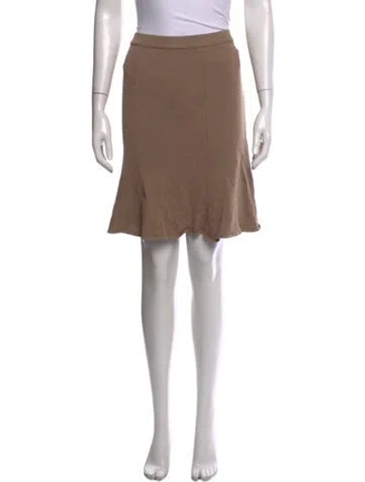 Pre-owned St John Cashmere Knee-length Skirt In Neutral