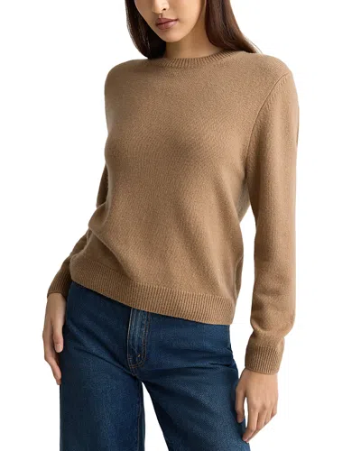 St John Cashmere Long Sleeve Sweater In Brown