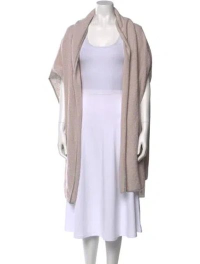 Pre-owned St John Cashmere Open Front Sweater In Gray