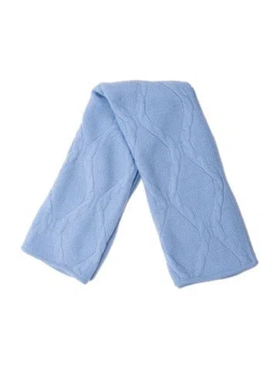Pre-owned St John Cashmere Scarf In Blue
