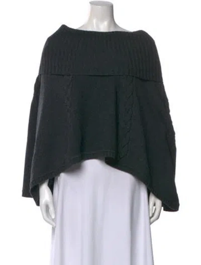 Pre-owned St John Cashmere Scoop Neck Sweater In Green