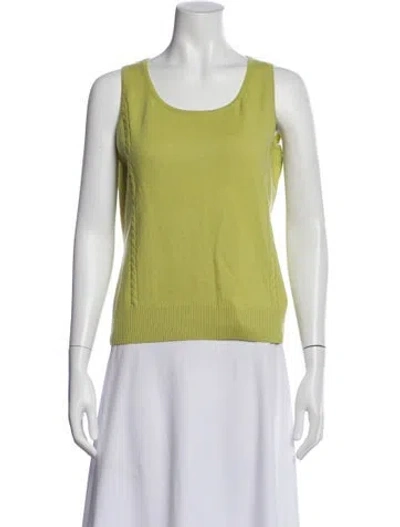 Pre-owned St John Cashmere Scoop Neck Sweater In Multi