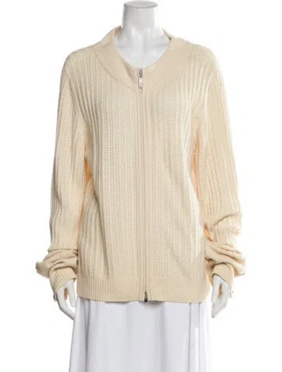 Pre-owned St John Cashmere Scoop Neck Sweater In Neutral