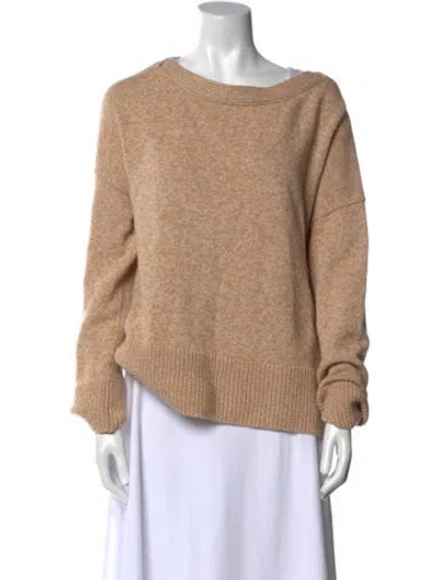 Pre-owned St John Cashmere Scoop Neck Sweater In Neutral