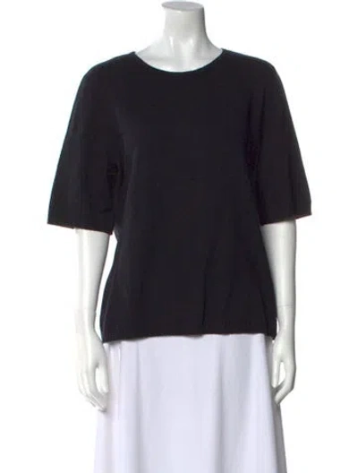 Pre-owned St John Cashmere Scoop Neck Sweater W/ Tags In Black