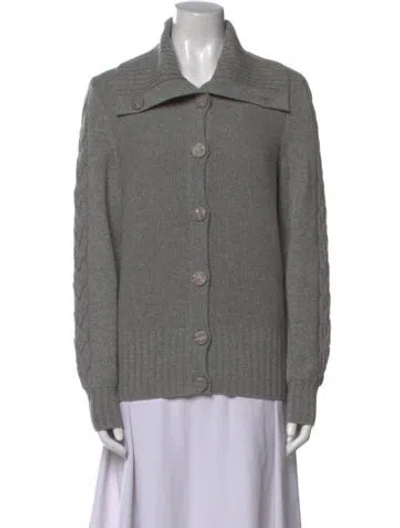 Pre-owned St John Cashmere Sweater In Gray