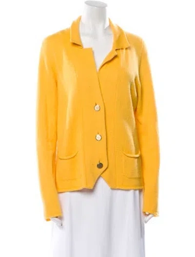 Pre-owned St John Cashmere Sweater In Yellow