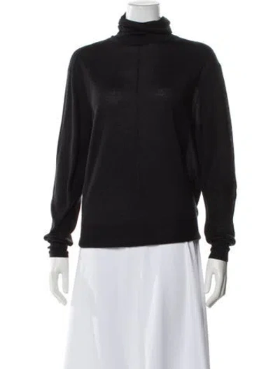 Pre-owned St John Cashmere Turtleneck Sweater In Gray