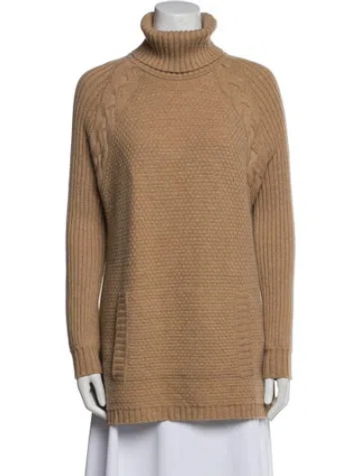 Pre-owned St John Cashmere Turtleneck Sweater In Neutral