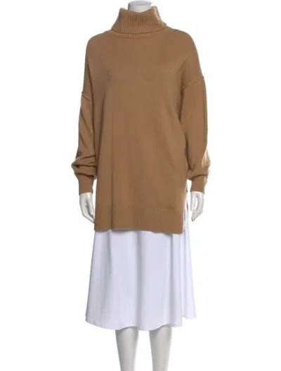 Pre-owned St John Cashmere Turtleneck Sweater In Neutral