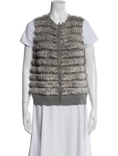 Pre-owned St John Cashmere Vest In Gray