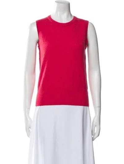 Pre-owned St John Cashmere Vest In Red