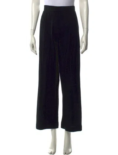 Pre-owned St John Cashmere Wide Leg Pants In Black