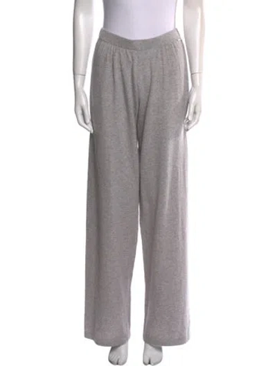 Pre-owned St John Cashmere Wide Leg Pants In Gray