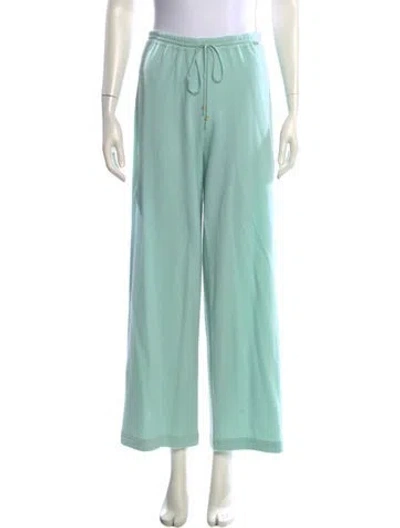 Pre-owned St John Cashmere Wide Leg Pants In Green