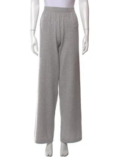 Pre-owned St John Cashmere Wide Leg Pants In Grey