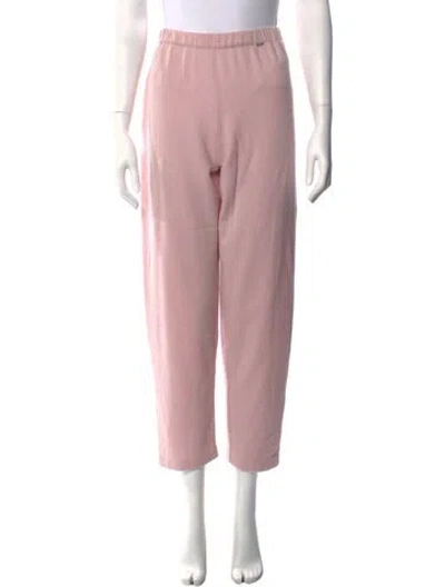 Pre-owned St John Cashmere Wide Leg Pants In Pink