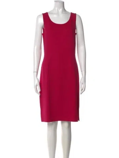 Pre-owned St John Cashwool Knee-length Dress In Pink