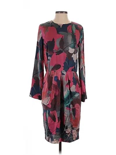 Pre-owned St John Casual Dress In Burgundy