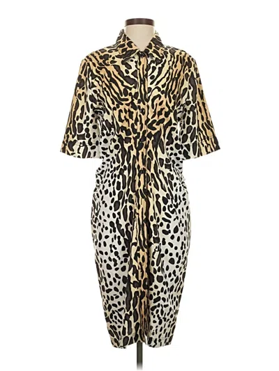 Pre-owned St John Casual Dress In Gold