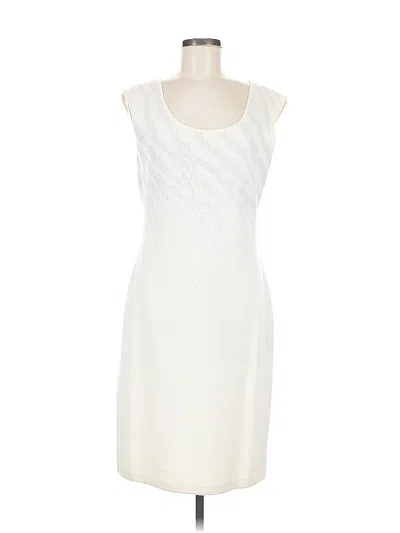 Pre-owned St John Casual Dress In White