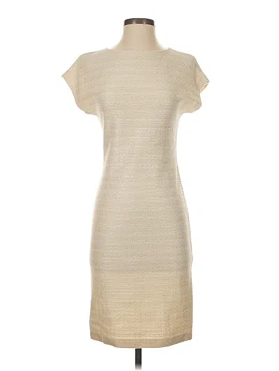 Pre-owned St John Casual Dress In White