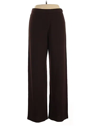 Pre-owned St John Casual Pants In Brown