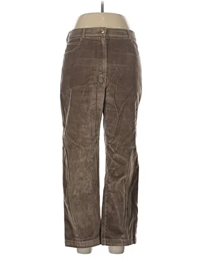 Pre-owned St John Casual Pants In Brown