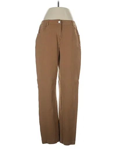 Pre-owned St John Casual Pants In Brown