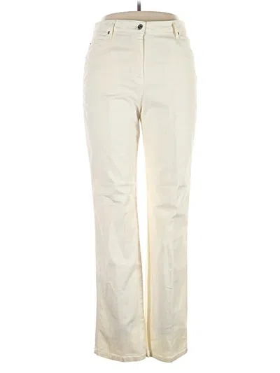 Pre-owned St John Casual Pants In Ivory