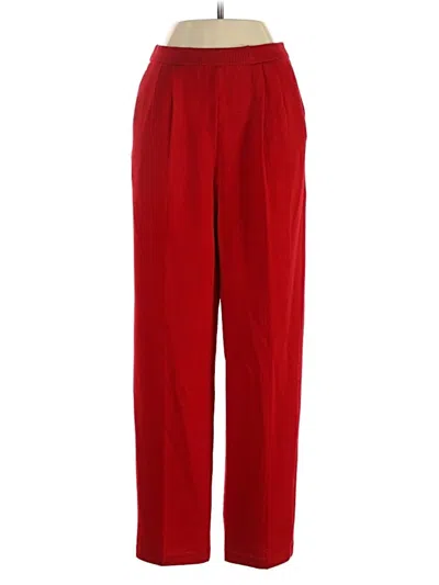 Pre-owned St John Casual Pants In Red