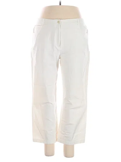 Pre-owned St John Casual Pants In White