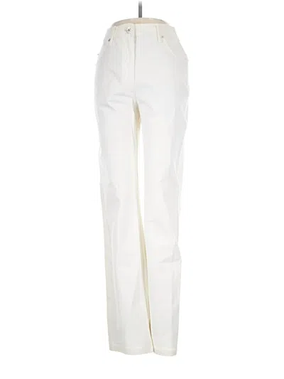 Pre-owned St John Casual Pants In White