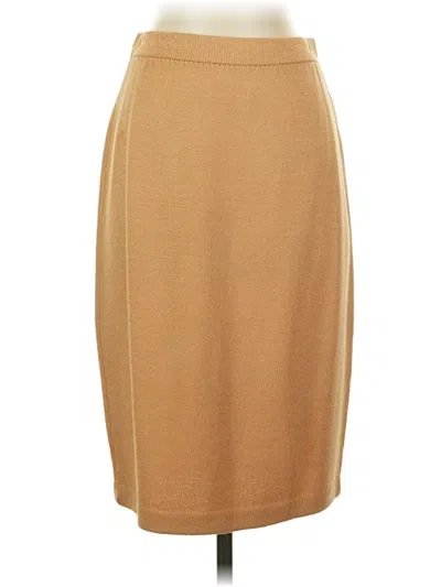 Pre-owned St John Casual Skirt In Tan