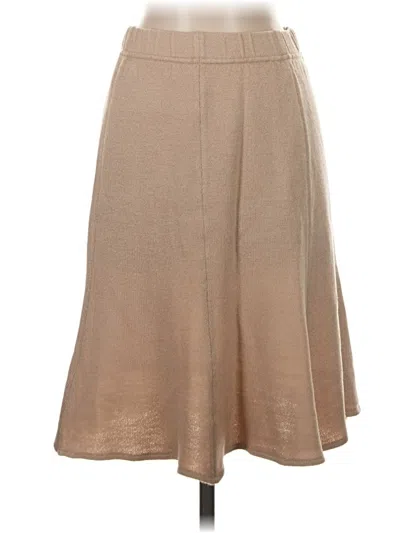 Pre-owned St John Casual Skirt In Tan