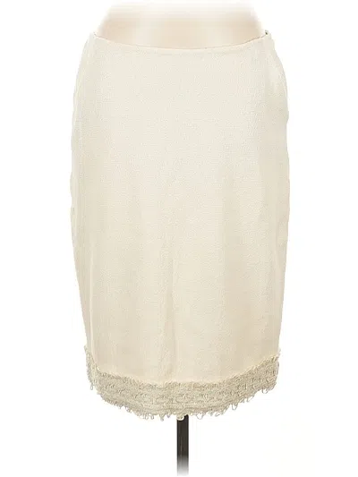 Pre-owned St John Casual Skirt In White