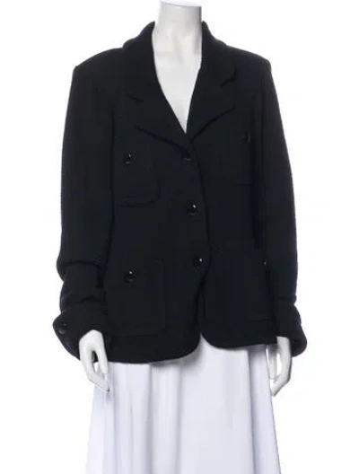 Pre-owned St. John Caviar Blazer In Black