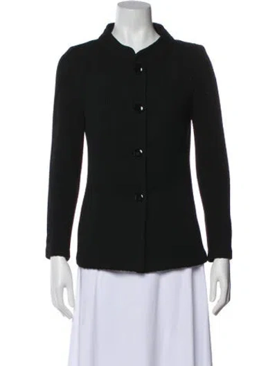 Pre-owned St. John Caviar Blazer In Black