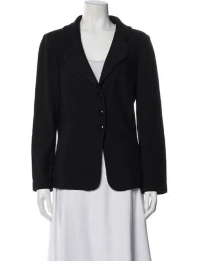 Pre-owned St. John Caviar Blazer In Black