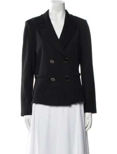 Pre-owned St. John Caviar Blazer In Black