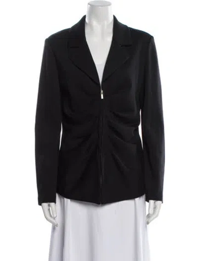 Pre-owned St. John Caviar Blazer In Black
