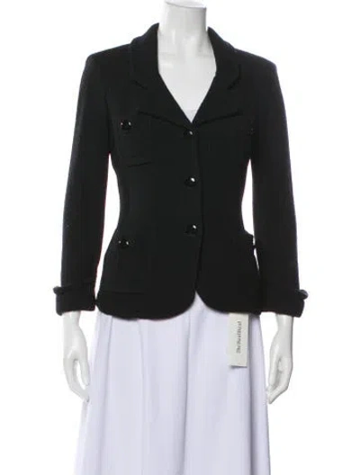 Pre-owned St. John Caviar Blazer In Black